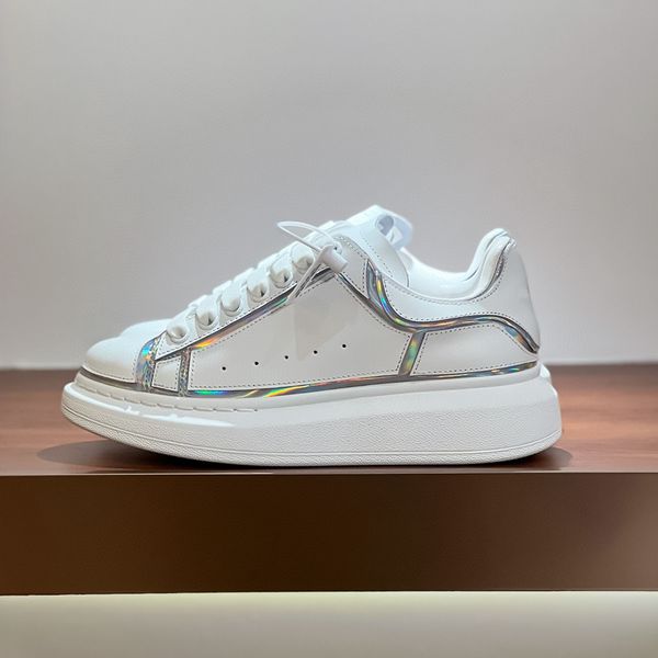 silver reflective casual sports small white shoes leather breathable couple shoes luxury designer versatile outdoor thick soled womens shoes, Black
silver reflective casual sports small white shoes leather breathable couple shoes luxury designer versatile outdoor thick soled womens shoes, Black