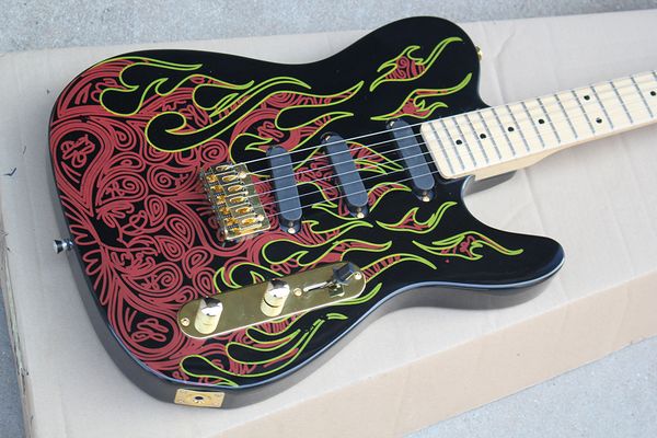 deluxe custom shop telecaster red blue flame electric guitar tele basswood body maple fingerboard
deluxe custom shop telecaster red blue flame electric guitar tele basswood body maple fingerboard