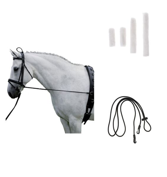 4pcs soft fleece white horse noseband cover with 300cm black neck stretcher outdoor equestrian supplies3947439
4pcs soft fleece white horse noseband cover with 300cm black neck stretcher outdoor equestrian supplies3947439