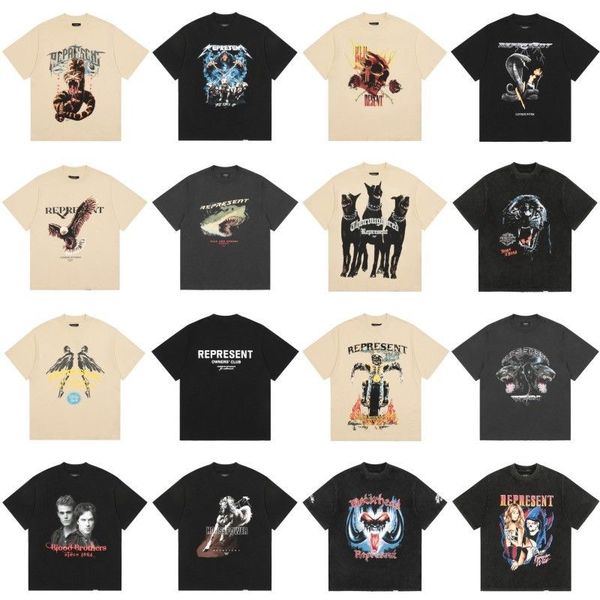 mens represents vintage t shirts designer high street letter printed polo shirts womens summer graphic tees 001, White;black
mens represents vintage t shirts designer high street letter printed polo shirts womens summer graphic tees 001, White;black