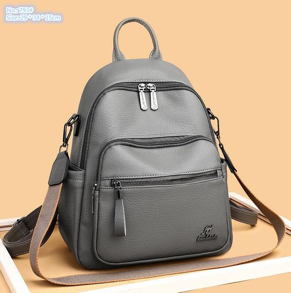 wholesale ladies shoulder bags 6 colors this year's popular printed handbags soft solid color thick travel leisure leather backpack col
wholesale ladies shoulder bags 6 colors this year's popular printed handbags soft solid color thick travel leisure leather backpack col