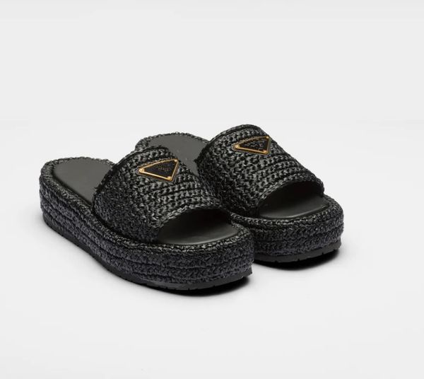 crochet flatform slides designer womens width sandals luxury summer slippers for laides woven slip-on mules, Black
crochet flatform slides designer womens width sandals luxury summer slippers for laides woven slip-on mules, Black