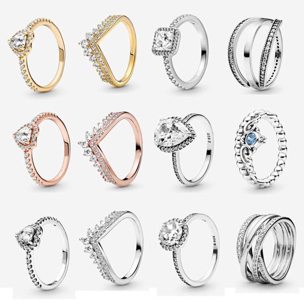 wedding rings womens luxury 925 sterling silver cz diamond fashion woman jewelry fit pandora style lover engagement anniversary birthday tid, Slivery;golden
wedding rings womens luxury 925 sterling silver cz diamond fashion woman jewelry fit pandora style lover engagement anniversary birthday tid, Slivery;golden