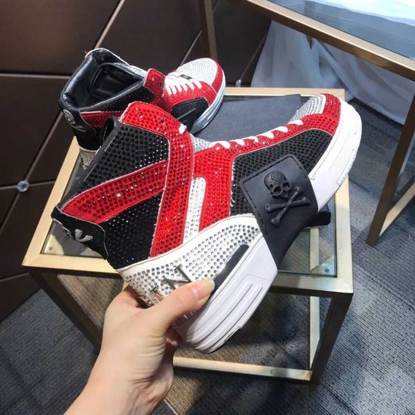 the highest quality men's shoes pp mixed color high-cut lace-up style12 race runner plein casual sneakers shoes us7-11, Black
the highest quality men's shoes pp mixed color high-cut lace-up style12 race runner plein casual sneakers shoes us7-11, Black