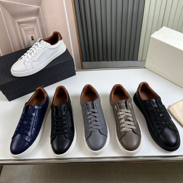 design men's casual shoes zegnas- calf leather triple stitching light shoes outdoor sports coach luxury low-cut sneakers, Black
design men's casual shoes zegnas- calf leather triple stitching light shoes outdoor sports coach luxury low-cut sneakers, Black
