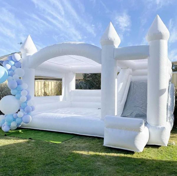 white inflatable bouncy castle with slide commercial wedding bounce house combo for kids backyard luxury outdoor game-1
white inflatable bouncy castle with slide commercial wedding bounce house combo for kids backyard luxury outdoor game-1