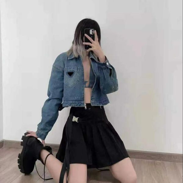 23fw womens jackets denim coat with inverted triangle wash blue designer womens button letters shirts woman designer jackets s-xl, Black;brown
23fw womens jackets denim coat with inverted triangle wash blue designer womens button letters shirts woman designer jackets s-xl, Black;brown