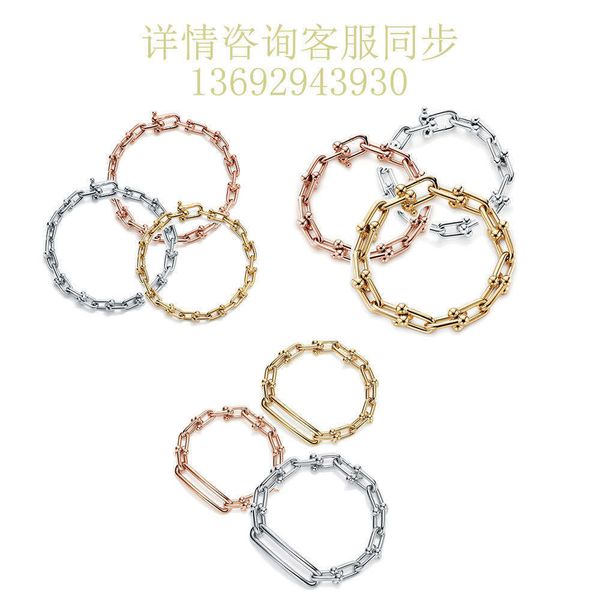 high version tiffay s925 silver classic fashion simple versatile style cool popular u-shaped bracelet, Black
high version tiffay s925 silver classic fashion simple versatile style cool popular u-shaped bracelet, Black