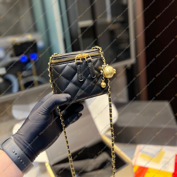 womens designer box bags mini cosmetic case with gold ball chain crossbody smooth cowhide leather luxury shoulder handbags tiny vanity girls
womens designer box bags mini cosmetic case with gold ball chain crossbody smooth cowhide leather luxury shoulder handbags tiny vanity girls