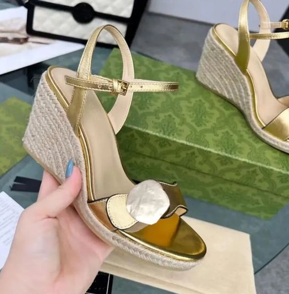 summer sandal women wedge shoes espadrilles- sandals grass weave wedges women's black double metal logos luxury design buckle shoe with
summer sandal women wedge shoes espadrilles- sandals grass weave wedges women's black double metal logos luxury design buckle shoe with