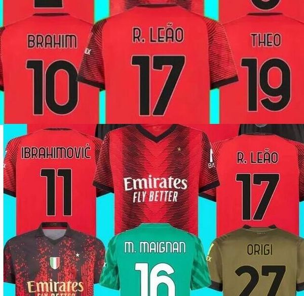23-24 customized 11 ibrahimovic thai quality soccer jerseys 8 tonali 19 theo 23 tomori 90 de ketelaere 27 origi custom football wear kingca, Black;yellow
23-24 customized 11 ibrahimovic thai quality soccer jerseys 8 tonali 19 theo 23 tomori 90 de ketelaere 27 origi custom football wear kingca, Black;yellow