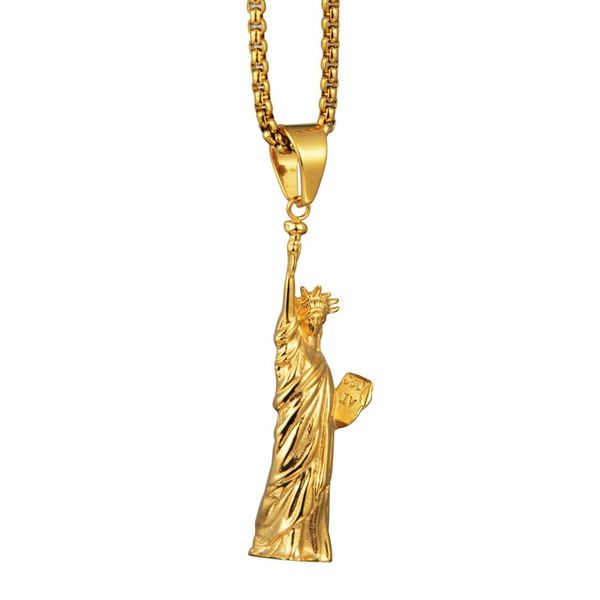 hip hop jewelry charm us symbol american statue of liberty pendant & chain necklaces, Silver
hip hop jewelry charm us symbol american statue of liberty pendant & chain necklaces, Silver