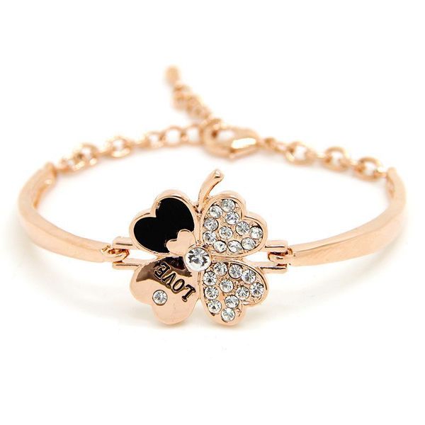 crystal four leaf clover bracelets love charm diamond cuff bangle inspirational jewelry women luxury love lucky bracelet, Golden;silver
crystal four leaf clover bracelets love charm diamond cuff bangle inspirational jewelry women luxury love lucky bracelet, Golden;silver