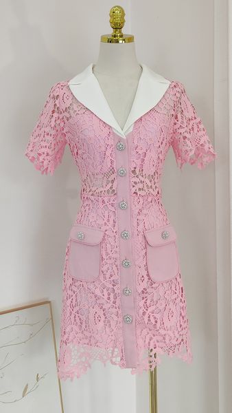 casual dresses 2023 spring autumn high-end custom lace short dresses for women sweet pink hollow out pearl single-breasted cardigan dress po, Black;gray
casual dresses 2023 spring autumn high-end custom lace short dresses for women sweet pink hollow out pearl single-breasted cardigan dress po, Black;gray