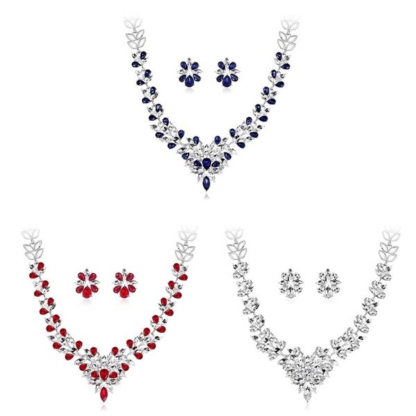 women rhinestone crystal collar necklace earrings wedding party jewelry set necklaces & pendants dangle earrings sets, Silver
women rhinestone crystal collar necklace earrings wedding party jewelry set necklaces & pendants dangle earrings sets, Silver