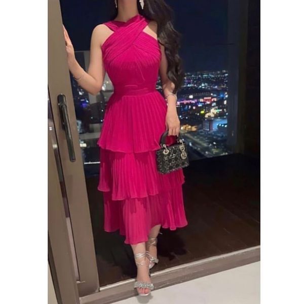 fuchsia long prom dresses pleated tiered tea length party gowns special occasion vestidos de fiesta evening formal, Black
fuchsia long prom dresses pleated tiered tea length party gowns special occasion vestidos de fiesta evening formal, Black