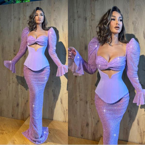 glamorous purple evening dress mermaid sequined prom gowns bling long sleeve party dresses custom made, Black;red
glamorous purple evening dress mermaid sequined prom gowns bling long sleeve party dresses custom made, Black;red
