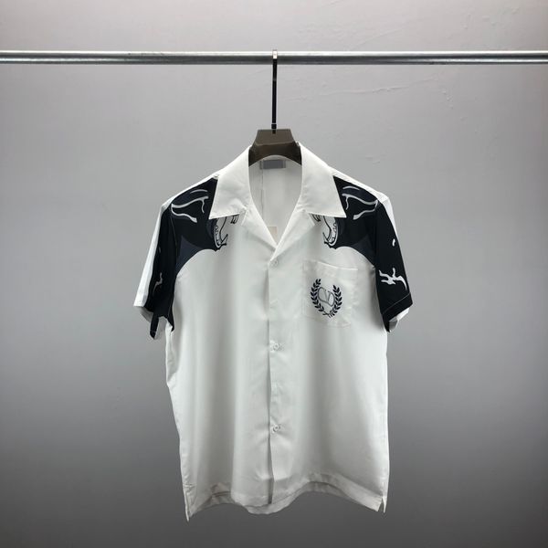 men's designer shirt summer short sleeve casual button up shirt printed bowling shirt beach style breathable t-shirt clothing #301, White;black
men's designer shirt summer short sleeve casual button up shirt printed bowling shirt beach style breathable t-shirt clothing #301, White;black