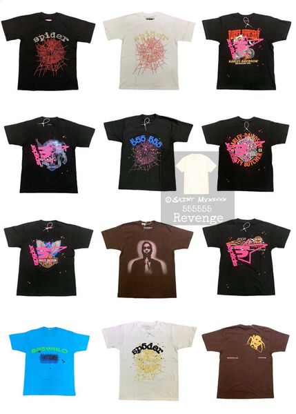 designer fashion young thug t shirt star sp5der 555555 men's and women's short sleeve, White;black
designer fashion young thug t shirt star sp5der 555555 men's and women's short sleeve, White;black