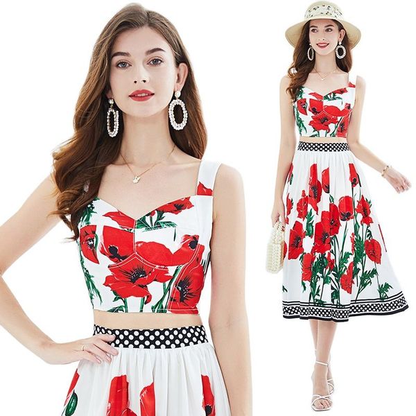 summer floral print and skirt sets vacation two piece set 2023 backless and ruffles ruched tiered skirts 2 piece dress women designer festi, White
summer floral print and skirt sets vacation two piece set 2023 backless and ruffles ruched tiered skirts 2 piece dress women designer festi, White