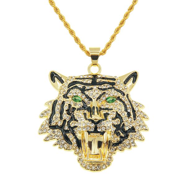 hip hop rapper shiny diamond pendant necklace full diamond green eyes tiger head pendant creative micro-inset full zircon jewelry 60cm neckl, Silver
hip hop rapper shiny diamond pendant necklace full diamond green eyes tiger head pendant creative micro-inset full zircon jewelry 60cm neckl, Silver