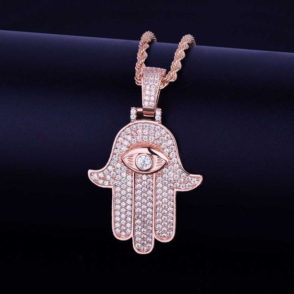 pendant necklaces iced hand necklace gold color cubic zircon men's hip hop jewelry 230621, Silver
pendant necklaces iced hand necklace gold color cubic zircon men's hip hop jewelry 230621, Silver