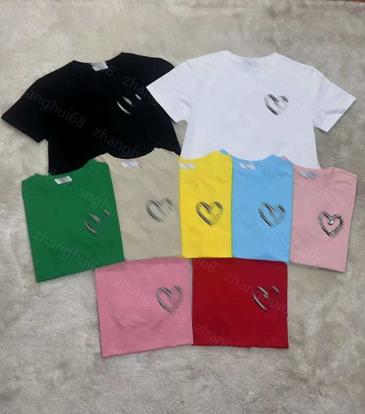 23ss womens designer clothing tee womens t-shirt round neck pure cotton solid color love nail drill short sleeve t-shirt 7 colors available, White
23ss womens designer clothing tee womens t-shirt round neck pure cotton solid color love nail drill short sleeve t-shirt 7 colors available, White