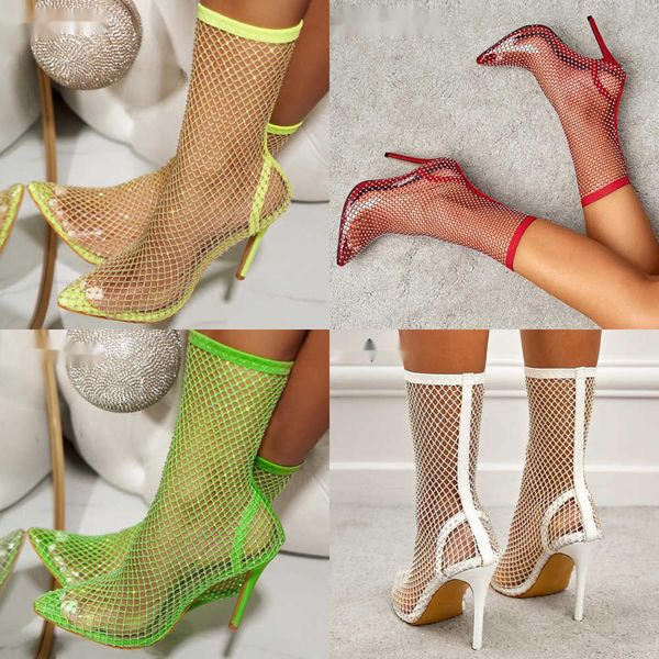 summer sandals designer mesh stretch fabric ankle boots pointed toe high heels female crystal pumps pole dance shoes 230511, Black
summer sandals designer mesh stretch fabric ankle boots pointed toe high heels female crystal pumps pole dance shoes 230511, Black