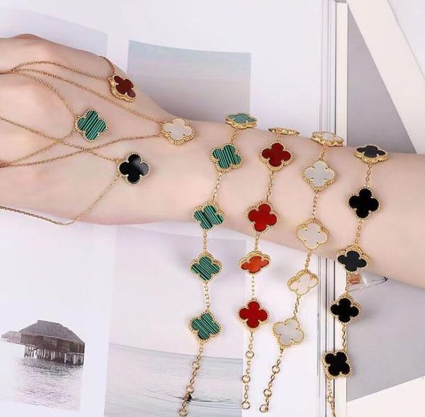 fashion classic 4/four leaf clover charm bracelets bangle chain 18k gold agate shell mother-of-pearl for women girl wedding mother' day, Black
fashion classic 4/four leaf clover charm bracelets bangle chain 18k gold agate shell mother-of-pearl for women girl wedding mother' day, Black