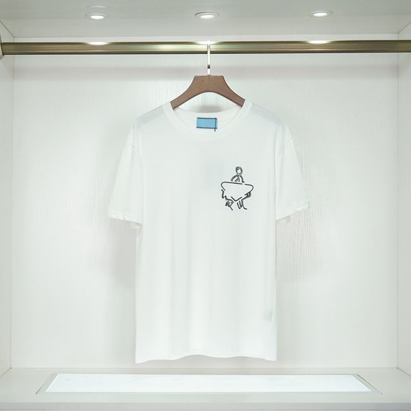 2023 men's designer t-shirt men's cotton chest triangle emblem letter printing rabbit pattern women's short sleeve round neck, White;black
2023 men's designer t-shirt men's cotton chest triangle emblem letter printing rabbit pattern women's short sleeve round neck, White;black