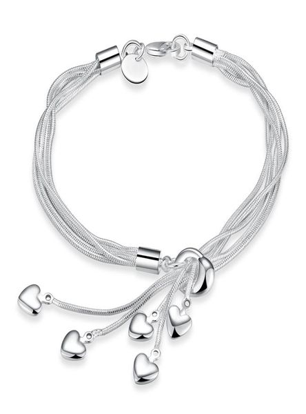 fashion 925 silver plated hearts charms bracelet chain bangle women bracelet gift ladies hand jewelry h0674715637, Black
fashion 925 silver plated hearts charms bracelet chain bangle women bracelet gift ladies hand jewelry h0674715637, Black