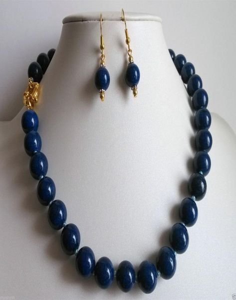 beautiful 12mm natural blue lapis lazuli necklace earrings jewelry set2464405, Black
beautiful 12mm natural blue lapis lazuli necklace earrings jewelry set2464405, Black