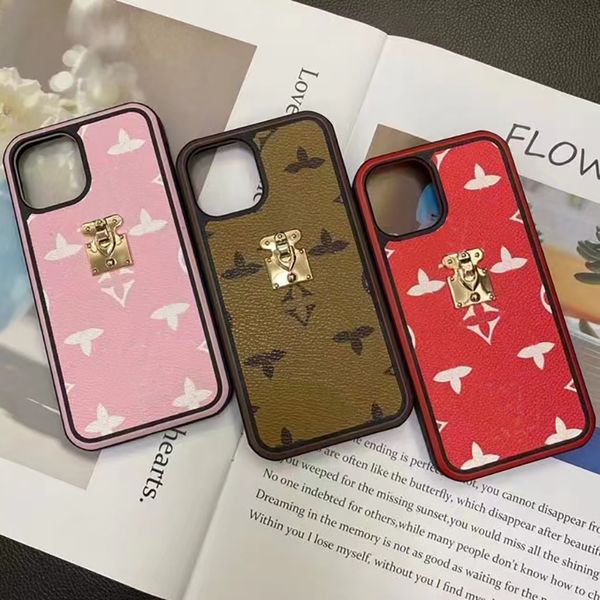 Image of Beautiful Phone Cases iPhone 15 14 13 12 11 pro max Luxury Leather Hi Quality Purse 18 17 16 15pro 14pro 13pro 12pro 11pro X Xs 7 8 12mini LU Case with Logo Packing