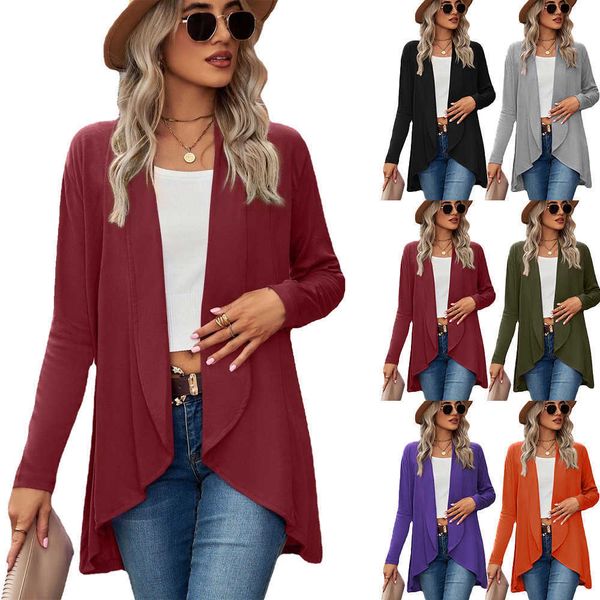 2023 autumn/winter new long sleeve solid loose cardigan women's knitted shearling coat womens leather jacket biker jackets, Black
2023 autumn/winter new long sleeve solid loose cardigan women's knitted shearling coat womens leather jacket biker jackets, Black