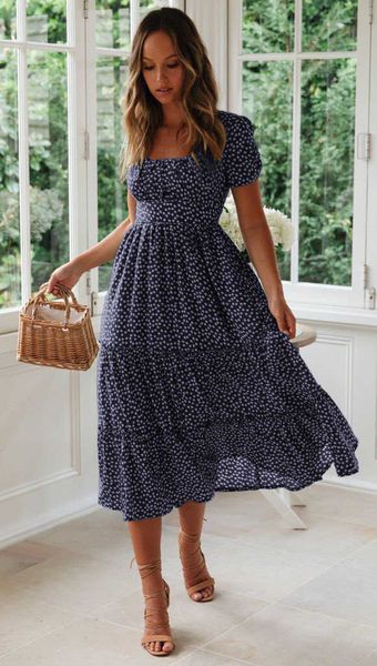 square 2019 new neck bubble sleeve fragmented flower dress long dressqmqk, Black;gray
square 2019 new neck bubble sleeve fragmented flower dress long dressqmqk, Black;gray