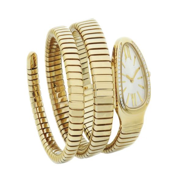 women's watch 32mm size of the adopts the double surround type snake shape imported quartz movement diamond bezel, Slivery;brown
women's watch 32mm size of the adopts the double surround type snake shape imported quartz movement diamond bezel, Slivery;brown