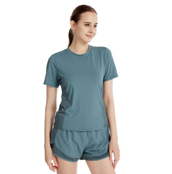 lulus yoga suit short sleeved women's mesh panel breathable back hollowed out quick drying clothes moisture absorption and sweat, White;red
lulus yoga suit short sleeved women's mesh panel breathable back hollowed out quick drying clothes moisture absorption and sweat, White;red