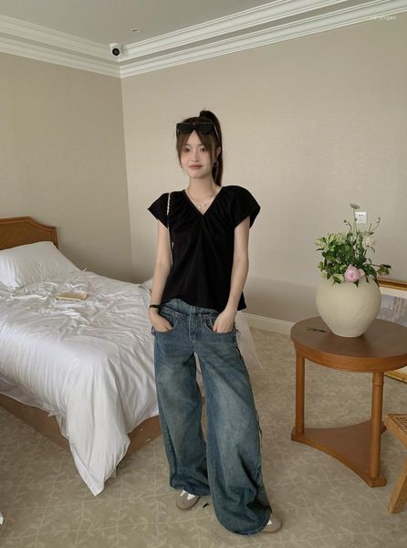 women's t shirts gbg3713 summer 2023 fashion flesh covering short sense v-neck solid color unique sleeve shirt, White
women's t shirts gbg3713 summer 2023 fashion flesh covering short sense v-neck solid color unique sleeve shirt, White