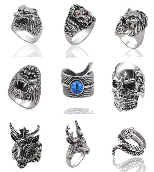 gothic punk ring men jewelry retro dragon rabbit concise tiger wolf men rings skeleton devil evil eye pentagram male animal 1197510, Silver
gothic punk ring men jewelry retro dragon rabbit concise tiger wolf men rings skeleton devil evil eye pentagram male animal 1197510, Silver