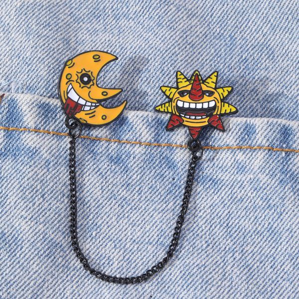 sun and moon brooch cute anime movies games hard enamel pins collect cartoon brooch backpack hat bag collar lapel badges, Blue
sun and moon brooch cute anime movies games hard enamel pins collect cartoon brooch backpack hat bag collar lapel badges, Blue