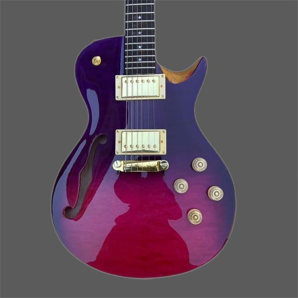 f-hole semi-hollow integrated prs electric guitar, gradient purple body, pickup, inverted dr
f-hole semi-hollow integrated prs electric guitar, gradient purple body, pickup, inverted dr