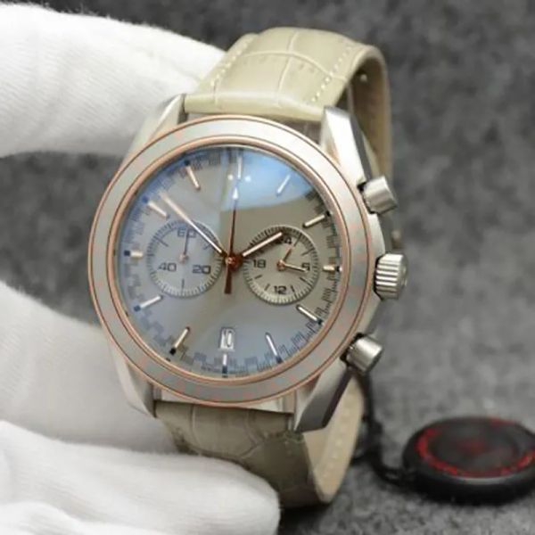 high grade 44mm quartz chronograph mens watches red hands stainless steel bracelet fixed bezel with a ring showing tachymeter markings jason, Slivery;brown
high grade 44mm quartz chronograph mens watches red hands stainless steel bracelet fixed bezel with a ring showing tachymeter markings jason, Slivery;brown