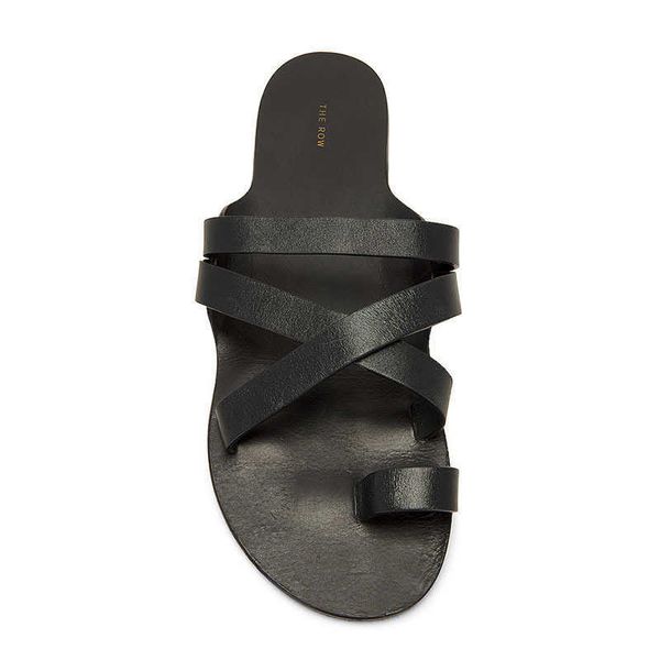 the row the * row shoes flat bottom round toe sandals casual versatile clipping feet fashionable and comfortable toe crossing slippers for w, Black
the row the * row shoes flat bottom round toe sandals casual versatile clipping feet fashionable and comfortable toe crossing slippers for w, Black
