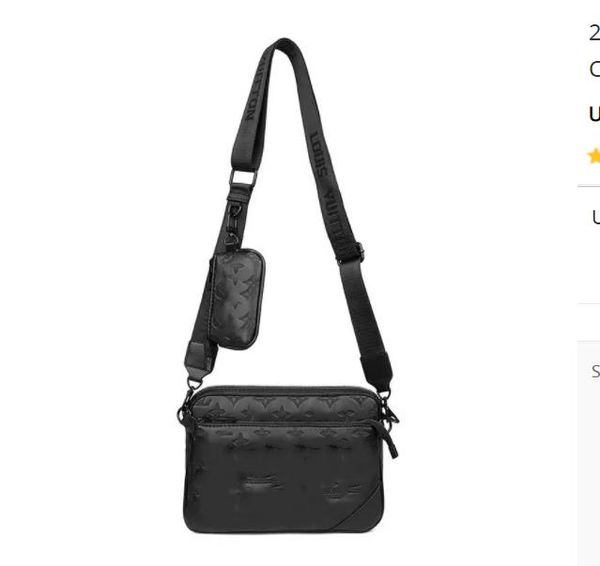 2023 new designer men's versatile classic embossed pu triple-piece shoulder crossbody bag black embossed messenger bag bag
2023 new designer men's versatile classic embossed pu triple-piece shoulder crossbody bag black embossed messenger bag bag
