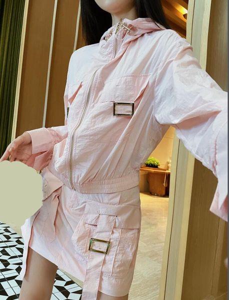 women's tracksuits sunscreen set hooded double pocket decorative windbreaker coat wrapped hip half skirt soft, lightweight, and breatha, Gray
women's tracksuits sunscreen set hooded double pocket decorative windbreaker coat wrapped hip half skirt soft, lightweight, and breatha, Gray