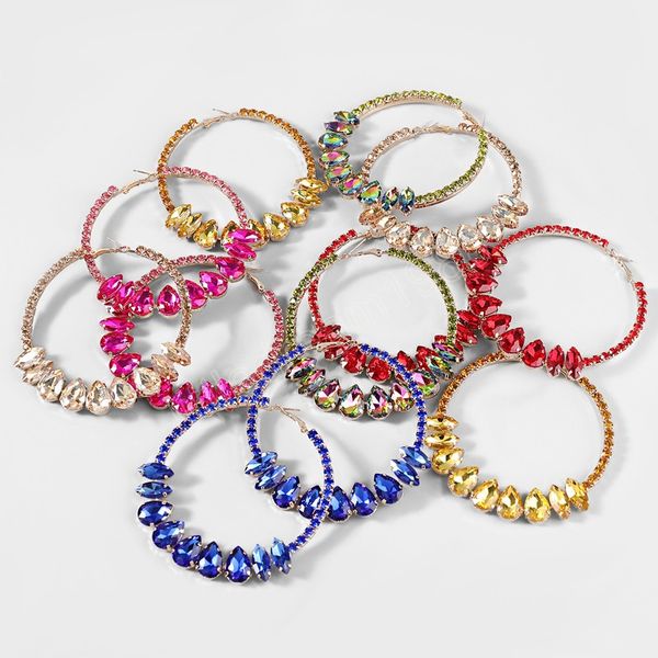 shiny luxury big hoop earrings ladies rhinestone earrings party wedding fashion statement jewelry accessories, Golden;silver
shiny luxury big hoop earrings ladies rhinestone earrings party wedding fashion statement jewelry accessories, Golden;silver