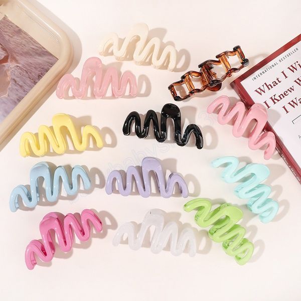 matte wave hair claw clips women korea solid color geometric hairpin crab headband for girls vintage hair accessories, Slivery;white
matte wave hair claw clips women korea solid color geometric hairpin crab headband for girls vintage hair accessories, Slivery;white
