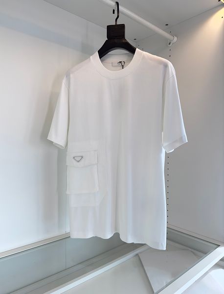 2023 summer new men's nylon pocket t-shirt luxury brand design round neck cotton casual short t top, White;black
2023 summer new men's nylon pocket t-shirt luxury brand design round neck cotton casual short t top, White;black