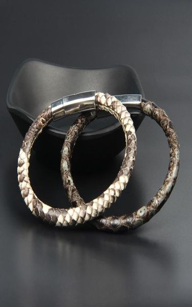 6mm genuine python skin bracelets stainless steel leather bracelet with magnetic buckle claps jewelry for men gift7048610, Black
6mm genuine python skin bracelets stainless steel leather bracelet with magnetic buckle claps jewelry for men gift7048610, Black