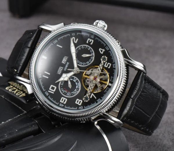 2023 fashion mens watches luxury watch men sport leather tourbillon automatic mechanical wristwatches wristwatch #15, Slivery;brown
2023 fashion mens watches luxury watch men sport leather tourbillon automatic mechanical wristwatches wristwatch #15, Slivery;brown